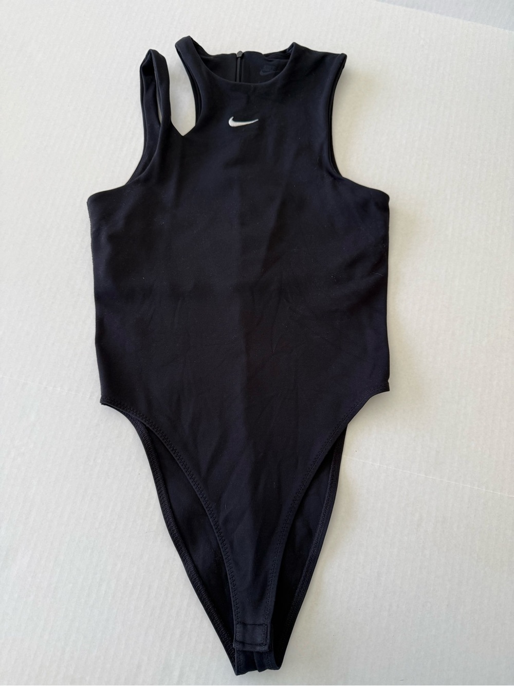 Nike Black Women's Essential Bodysuit Tank with White Swoosh Size S
